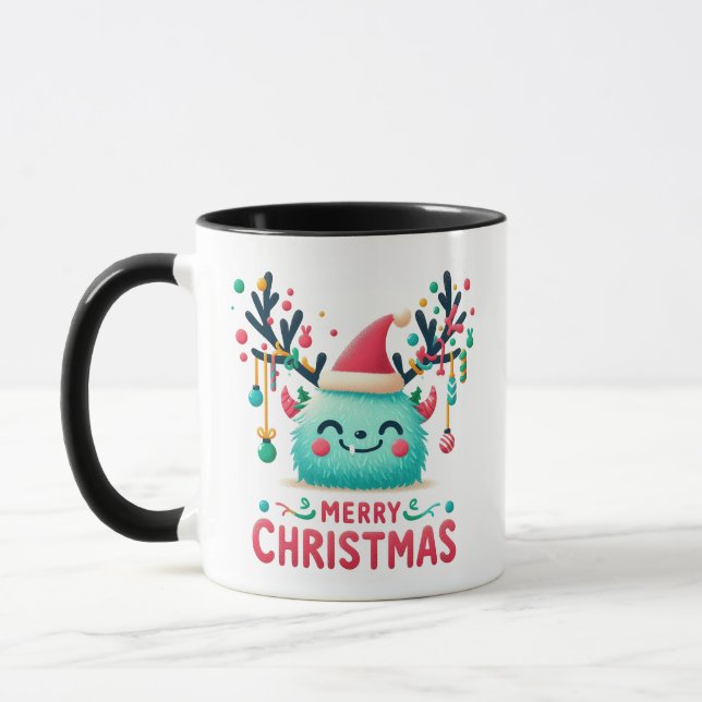 Mug Joyeux Noël mignon Fluffy (Gauche)