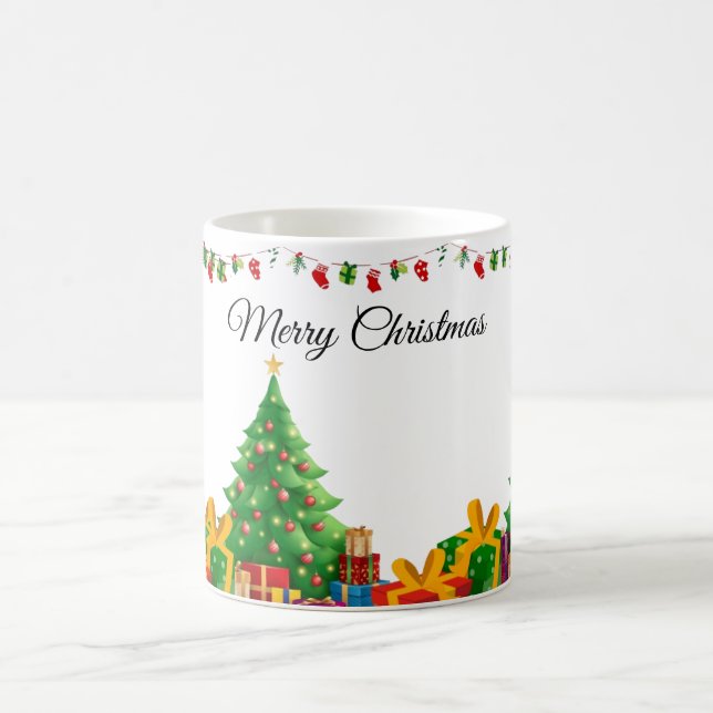 Mug Joyeux Noël moderne père Noël (Centre)