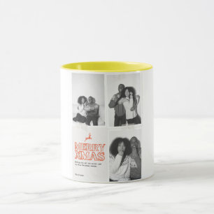 Mug Joyeux Noël noir et blanc Couple Muet