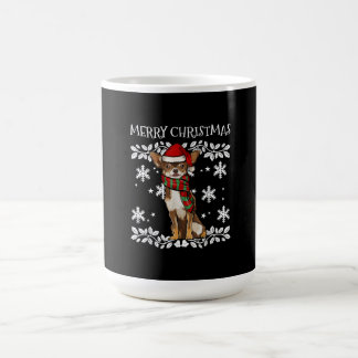 Mug Joyeux Noël Ornement Brown Chihuahua Xmas