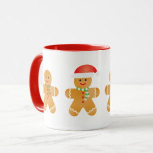 Mug Joyeux Noël pain d'épices Hommes Santa Hat