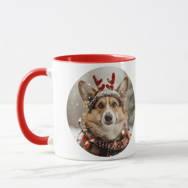 Mug Joyeux Noël Pembroke Welsh Corgi Chien (Gauche)