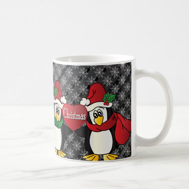 Mug Joyeux Noël Penguin amis (Droite)