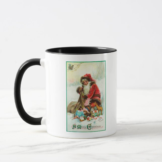 Mug Joyeux Noël Père Noël Packing Toys dans ses (Gauche)