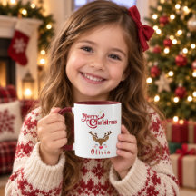 Joyeux Noël personnalisé avec un renne mignon