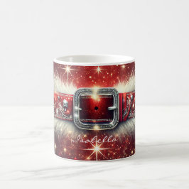 Mug Joyeux Noël personnalisé Père Noël Ceinture à mant