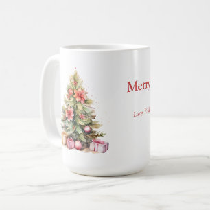 Mug Joyeux Noël personnalisé Texte de Noël Arbre de No