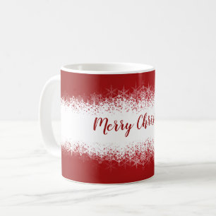 Mug Joyeux Noël Red White Snowflakes