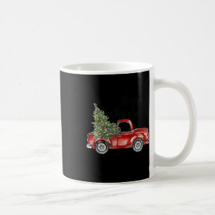 Mug Joyeux Noël Rouge Camion Arbre Lumière Famille drô