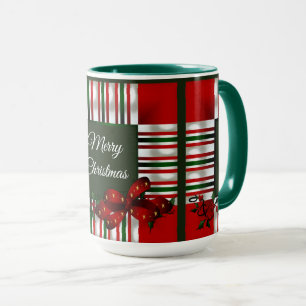Mug Joyeux Noël Rouge Vert Plaid