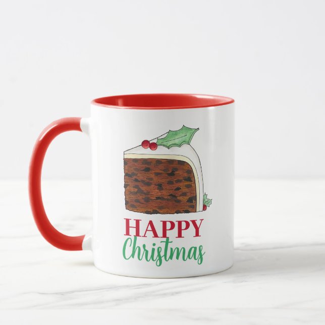 Mug Joyeux Noël Royaume-Uni tranche de gâteau britanni (Gauche)