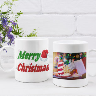 Mug Joyeux Noël Santa Hat typographie photo