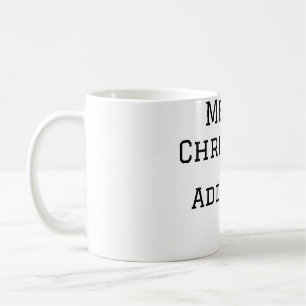 Mug Joyeux Noël simple minimum ajouter nom modèle de t