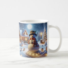 Mug Joyeux Noël Snowman Snowclat Tree Xmas Village