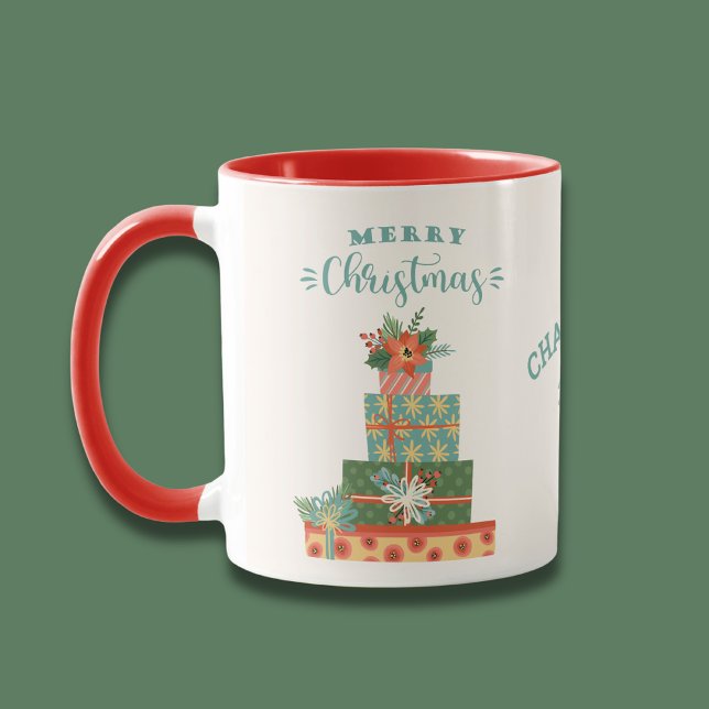 Mug Joyeux Noël Vacances Cute Moderne Personnalisé (Créateur téléchargé)