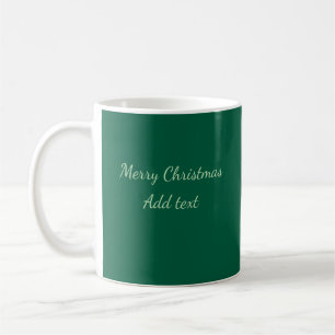 Mug Joyeux Noël vert plaine solo arrière - plan vacanc