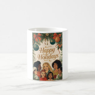 Mug Joyeux Noël Vintage Famille Message Nouvel An