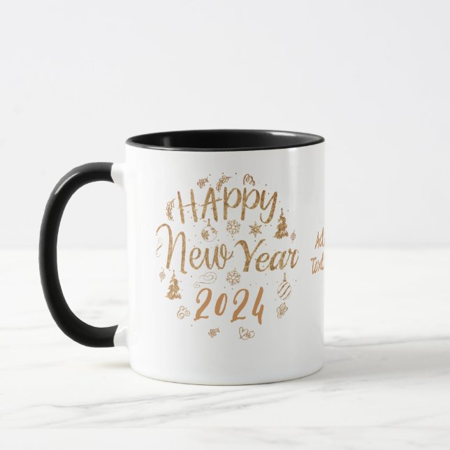 Mug Joyeux Nouvel An 2024 Noël Fête du Nouvel An (Gauche)