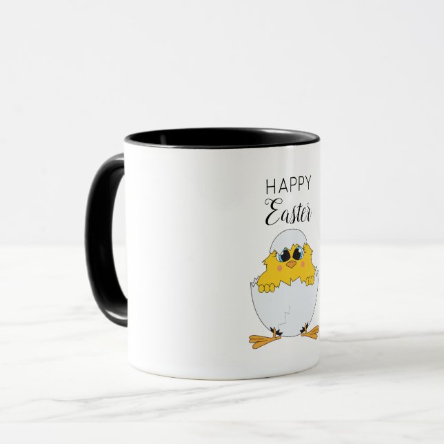 Mug Joyeux OEuf de Pâques et poussin de Pâques (Devant gauche)