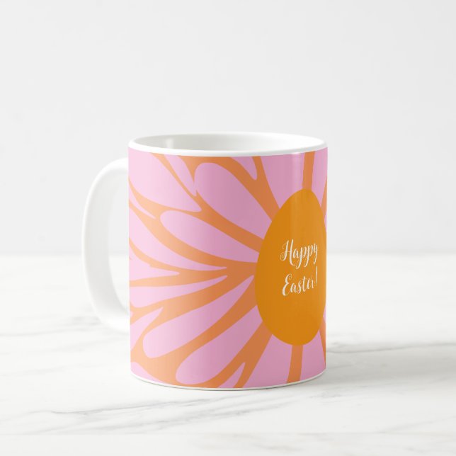 Mug Joyeux OEuf d'orange de Pâques (Devant gauche)