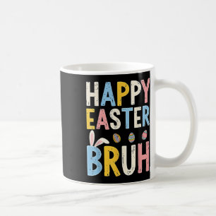Mug Joyeux Pâques Bruh mème Funny Bunny Bro Ados garço