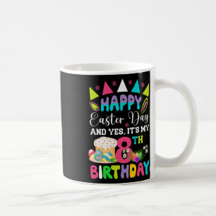 Mug Joyeux Pâques C'est mon 8e anniversaire oeufs de l