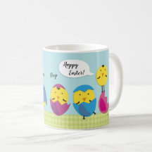 Joyeux Pâques Jaunes Chicks Ajouter un nom