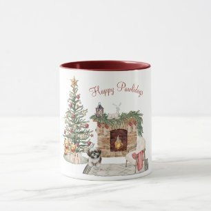 Mug Joyeux Pawlidays Design de Chien - Shih Tzu