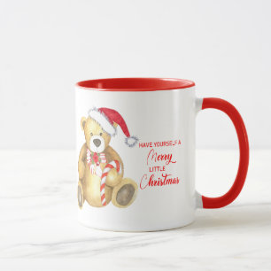 Mug Joyeux petit ours de Noël personnalisé