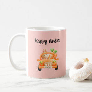 Mug Joyeux pilote de Pâques lapin rose
