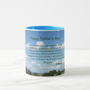 Mug Joyeux poème de la fête des pères personnalisé