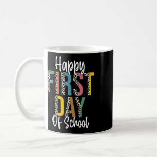 Mug Joyeux premier jour d'école léopard Ck rentrée sco