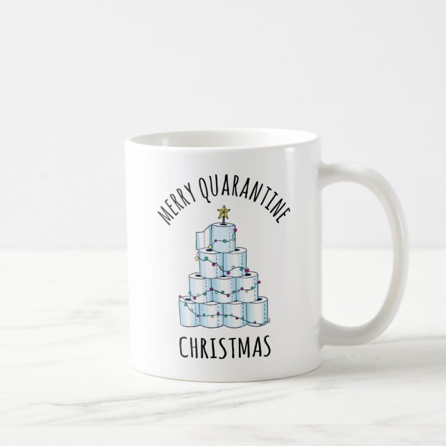 Mug Joyeux Quarantaine Arbre de Noël Papier toilette (Droite)