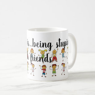 Mug Joyeux rire : Amusant avec les amis