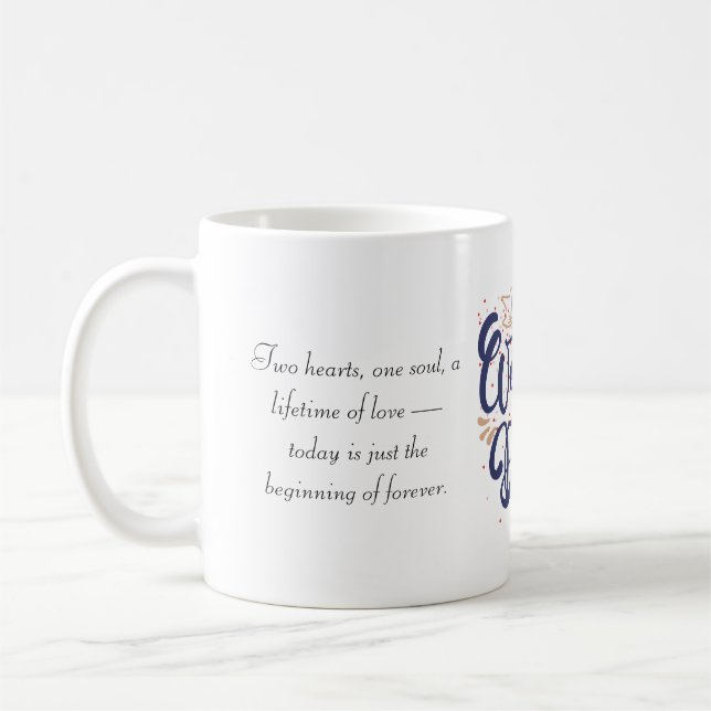 Mug Joyeux Sac fourre-tout de jour de mariage - Cadeau (Gauche)