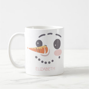 Mug Joyeux Snowman visage cadeau personnalisé