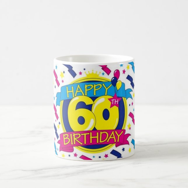 Mug joyeux soixantième anniversaire (Centre)