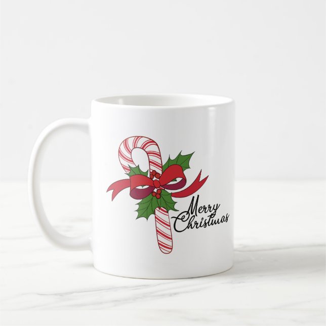 Mug Joyeux Sucre de canne de Noël (Gauche)