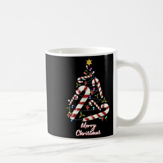 Mug Joyeux Sucre de canne de Noël Joyeux Noël Joyeux A (Droite)