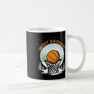 Mug Joyeux Swishmas Fun Noël Père Noël Bysketbyll Joue