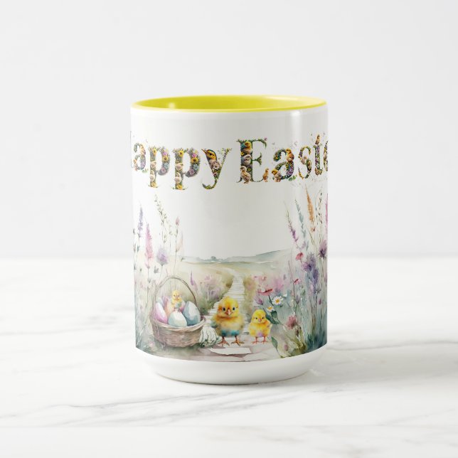 Mug Joyeux texte décoratif de Pâques Chics bébé (Centre)
