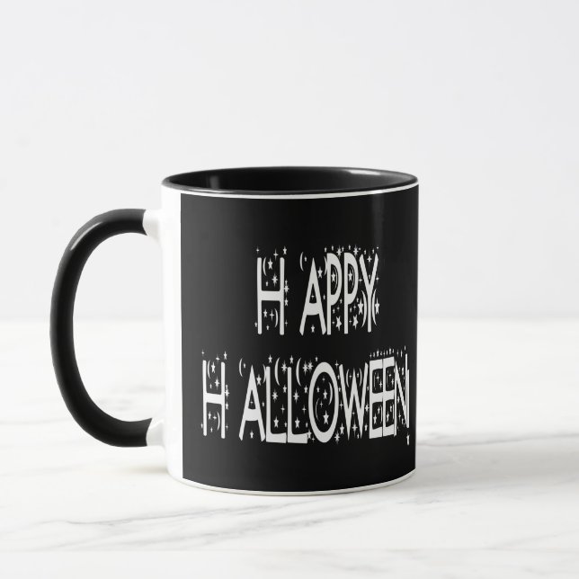 Mug Joyeux texte d'Halloween (Gauche)