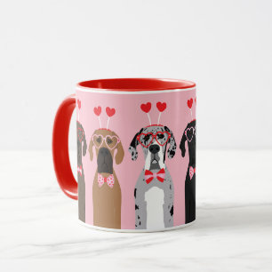 Mug Joyeux Valentines Day Chiens de Danse