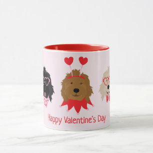 Mug Joyeux Valentines Day Mini Goldendoodle Chiens