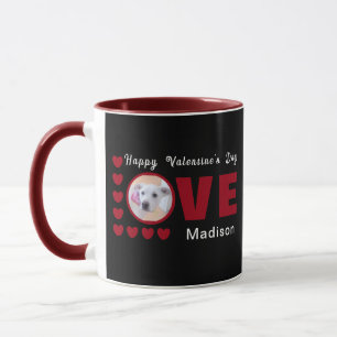 Mug Joyeux Valentines Jour Chien Love Coeurs Rouge