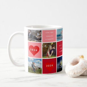 Mug Joyeux Valentines Jour Photo Grille Couples