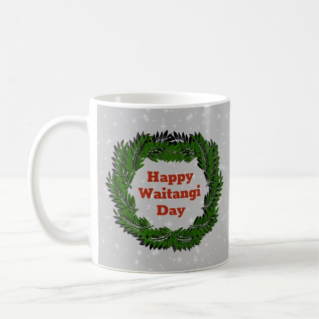 Mug Joyeux Waitangi Day Fern Nouvelle-Zélande (Gauche)