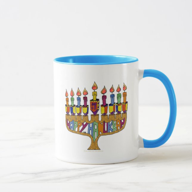 Mug Judaica Happy Hanukkah (Droite)