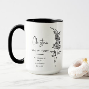 Mug Juillet Maid of Honor Fleur de naissance de Lark