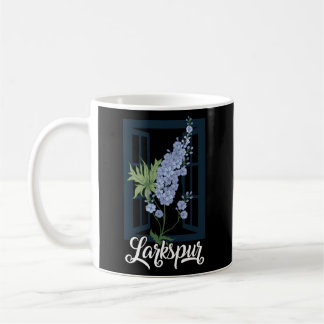 Mug Juillet Violet Larkspur Fleur de naissance à l'ext